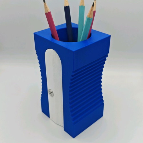 Pencil holder shaped like a sharpener new, made of esun pla+ material