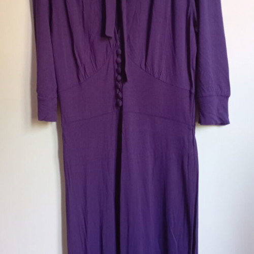 Cotton midi dress like new, purple, comfortable fit