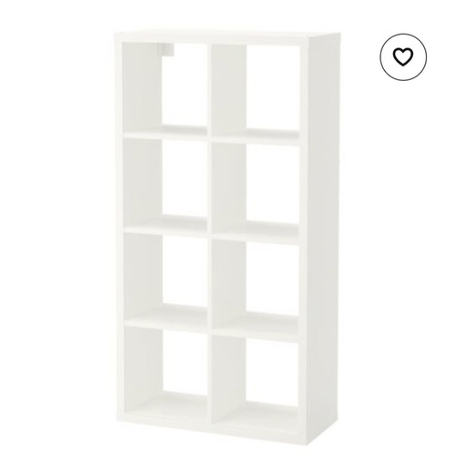 Shelf bookcase used, 2 pieces, white color