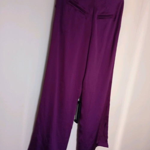 Milkwhite medium satin pants like new, purple