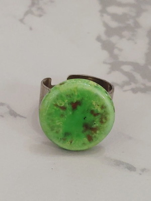 Vintage ceramic ring from the 70s, used