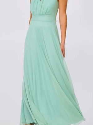 Maxi dress tulle new, fits large, green
