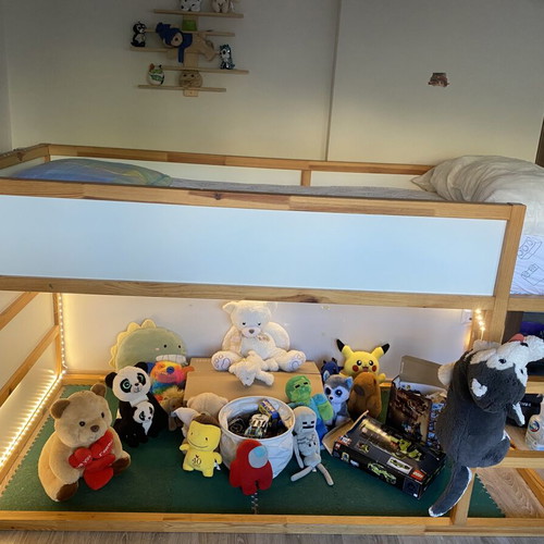 IKEA STUVA furniture set with KURA bed, children's room