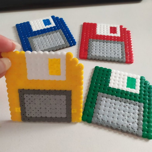 Handmade floppy disk decorations new, customizable colors