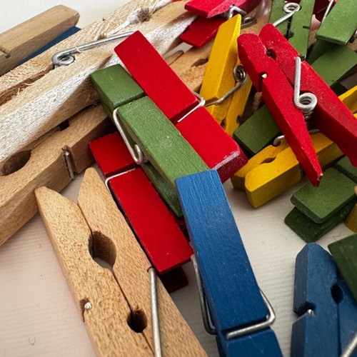 Wooden decorative clothespins pack like new
