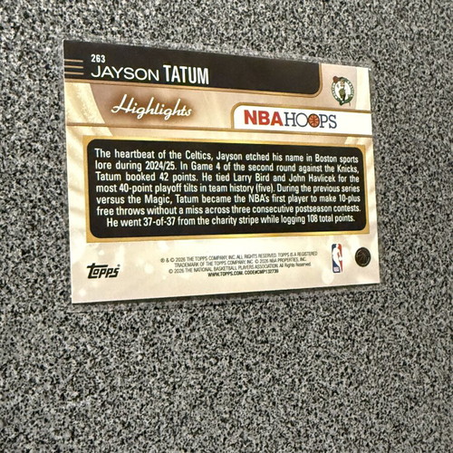 Jayson Tatum 2025-26 NBA Hoops Highlights Holo Foil #263 Celtics like new