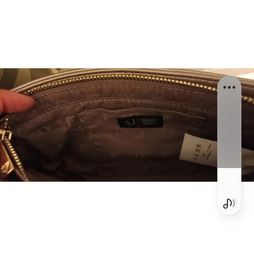 Armani Jeans crossbody bag used, patent leather dusty milo-gray