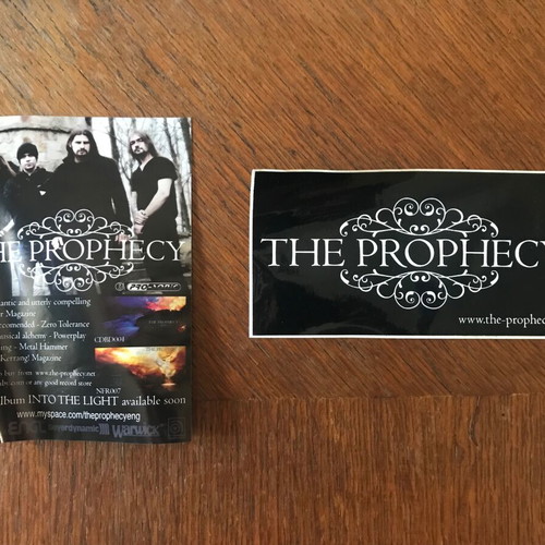 promo sticker/flyer: The Prophecy, Into the light, doom metal collectible lp vinyl my dying