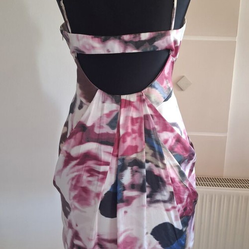 Karen Millen Silk Dress Like New, Multicolor, Size XL