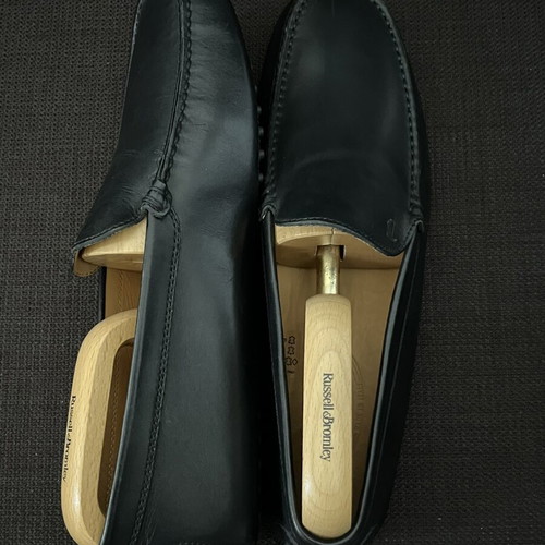 Tod's Gommino Leather Loafers Men's New Black Size 44
