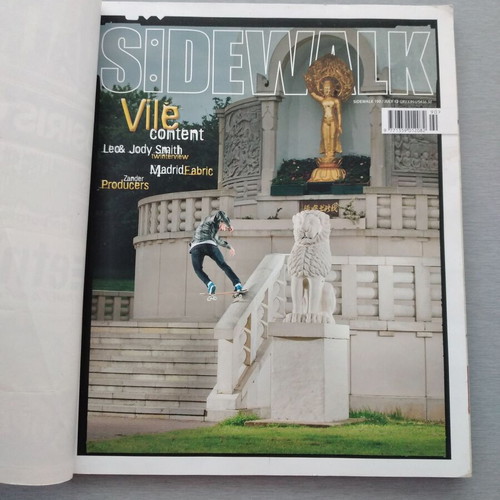 Side Walk Skateboard Magazine #190 July 2012 used, includes stickers