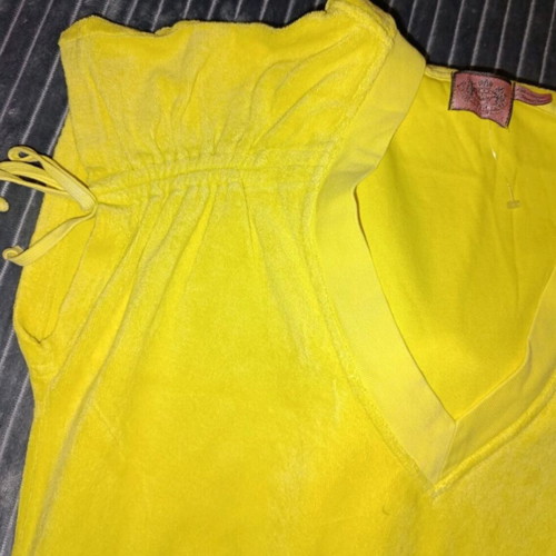 Juicy Couture velour beach dress tunic like new, yellow, size L