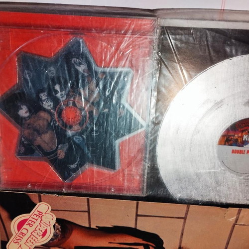 KISS shaped picture disc CD sealed, Platinum Award and collectible poster set