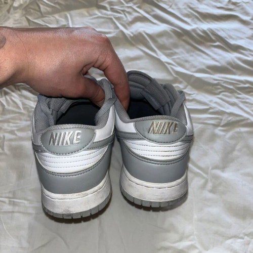Nike Dunk Low sneakers used, size 44.5, white and grey
