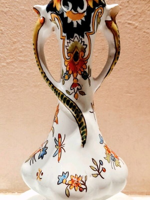 Collectible Faience Rouen Vase 19th Century used
