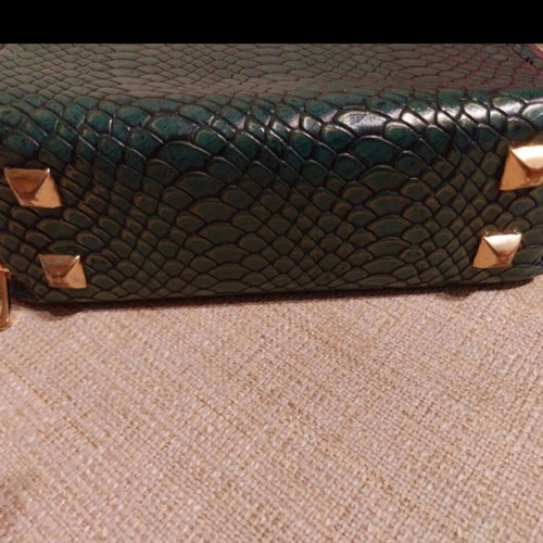 Mexx Fashion crossbody bag like new, emerald green snake texture