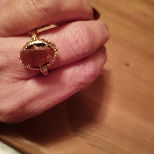 Ring with honey stone No 9 unused
