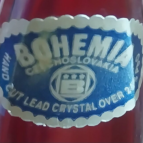 old Bohemian crystal vase!