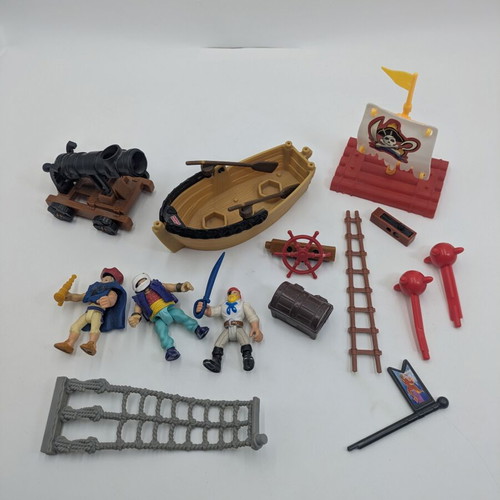Fisher Price Imaginext Pirate Raider Ship used, some missing parts