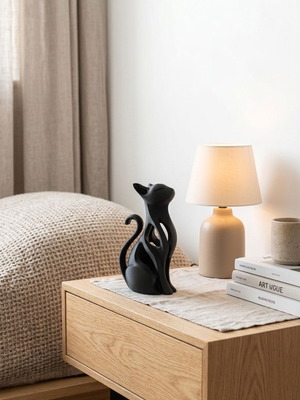 3D Printed Minimalist Cat New Modern Low Poly Decor