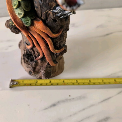 Wooden dragon handmade used with painted details