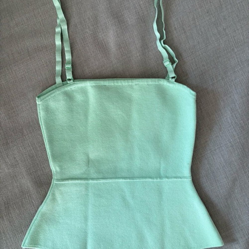 Zara knitted top with straps new, size XS, green