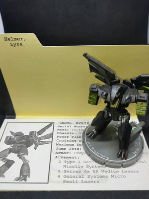 Mechwarrior Lyza Helmer - Eyrie #146 like new, unique miniature