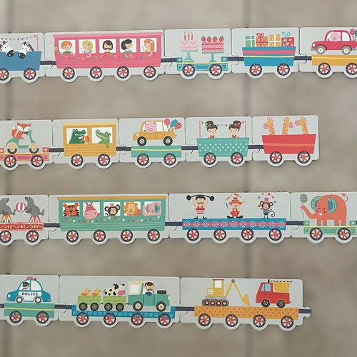 Children's Puzzle Train House Box like new, 20 pieces