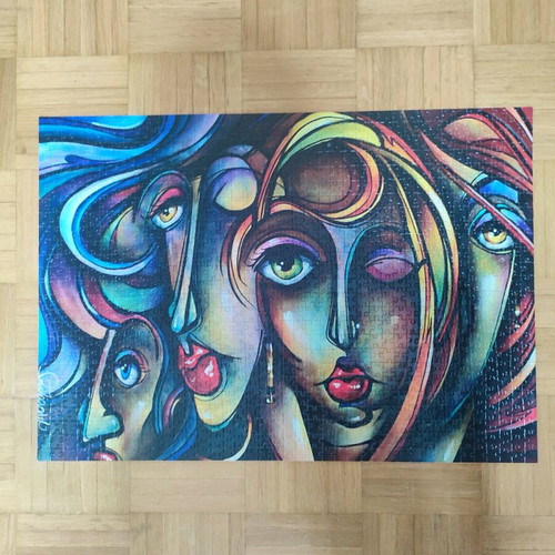Art Puzzle 1000-piece puzzle in plexiglass frame like new