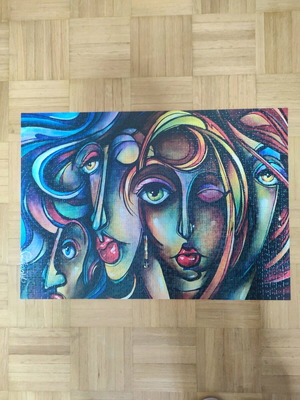 Art Puzzle 1000-piece puzzle in plexiglass frame like new