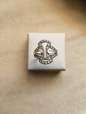 White gold ring 585 14K