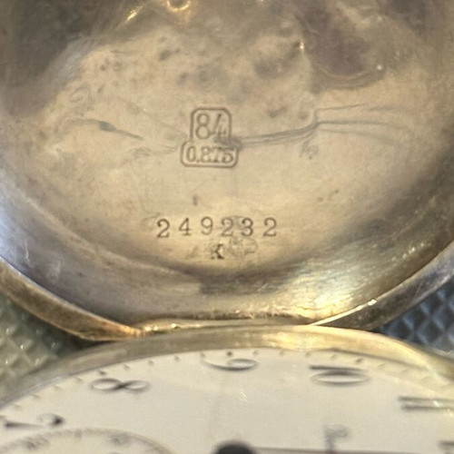 Borel Fils & Cie old silver Swiss pocket watch used