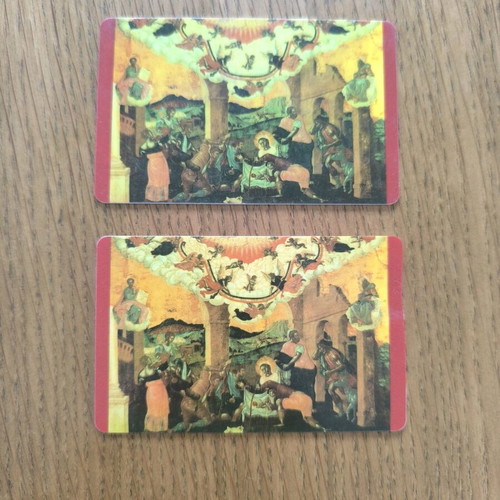 OTE 100-unit phone cards used, Christmas 1994, set of 2