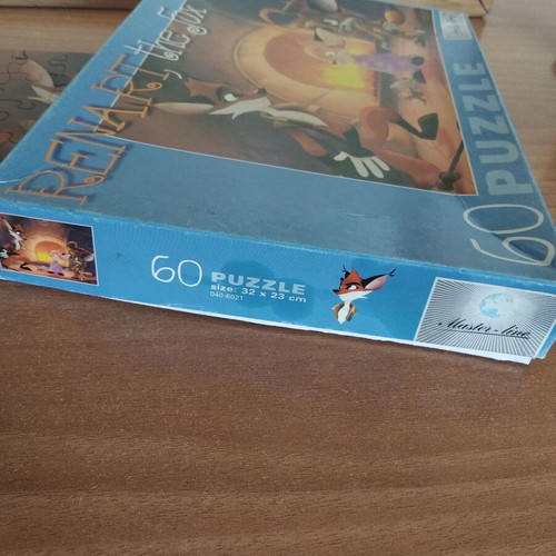 Puzzle used 60 pieces with Renart the Fox theme