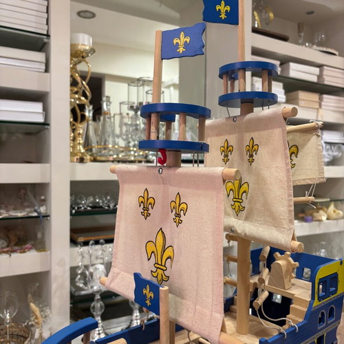 Wooden pirate ship toy