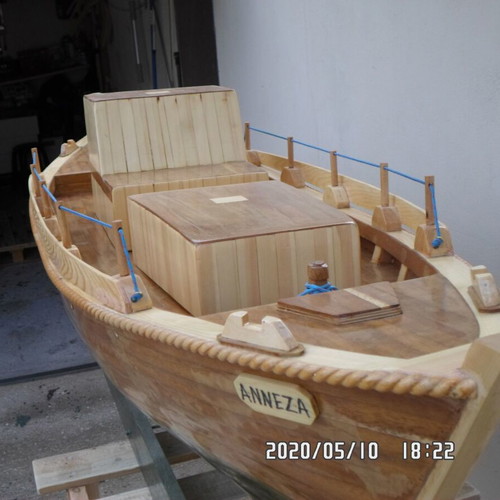 Wooden model boat Tserniki handmade decorative 2 meters