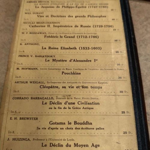 Casanova 1725-1798 by Guy Endore used, French edition 1934 Payot