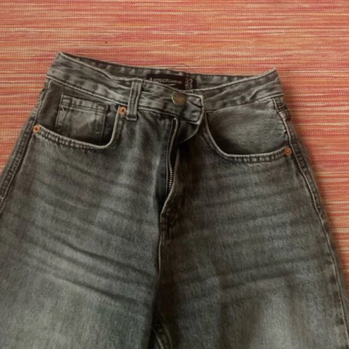 Stradivarius dark grey wide leg jeans, size XXS