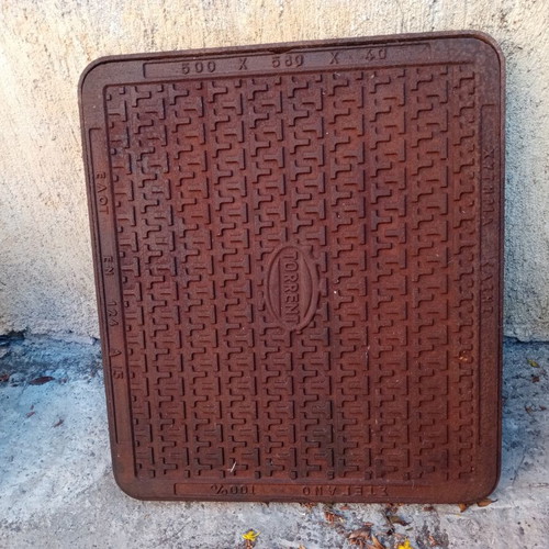 Manhole Cover with Frame New, Cast Iron, 500x560x40 mm