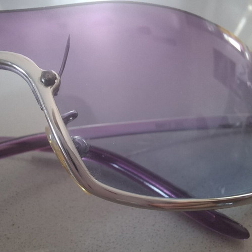 Envy vintage sunglasses used, Y2K shield pink purple gradient