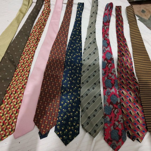 10 branded men's silk ties