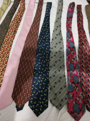 10 branded men's silk ties