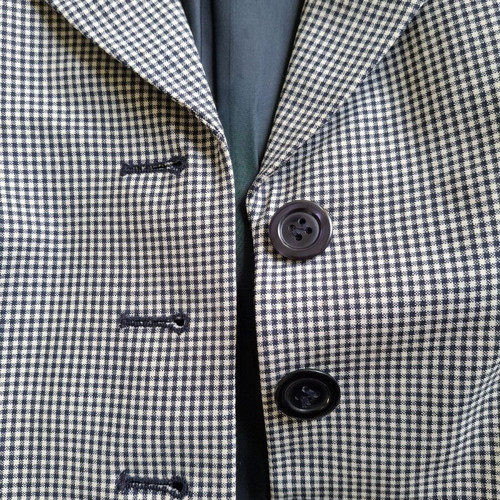 Checked jacket white with dark blue, like new, Marks & Spencer, Small