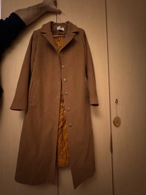Cashmere long coat new, brown