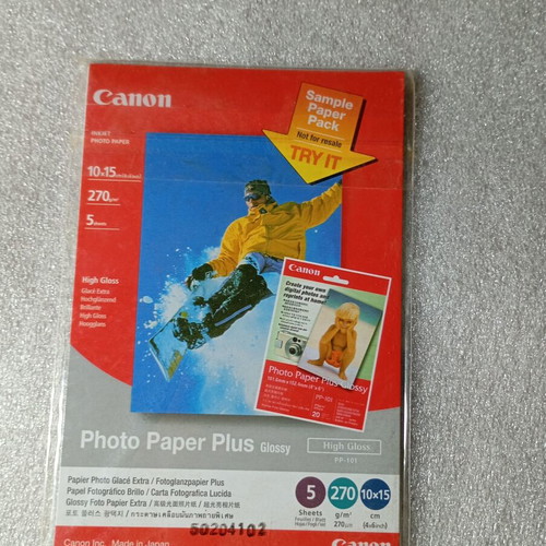 Canon Photo Paper Plus Glossy 5 sheets new