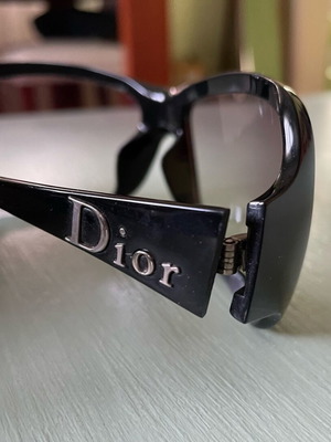 Dior sunglasses used, black with gradient lenses