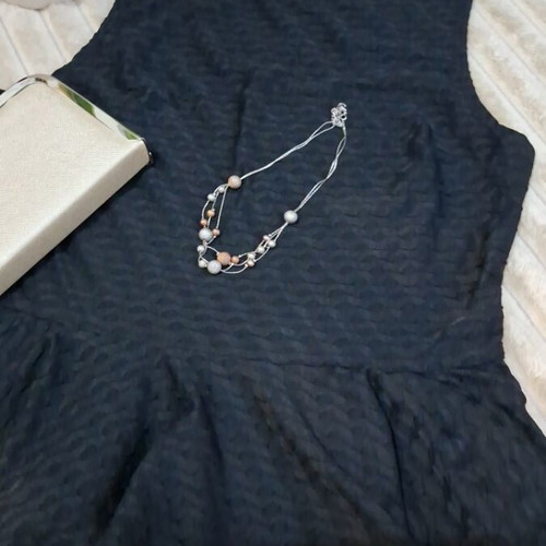 Atmosphere Black Textured Tank Top Size L like new