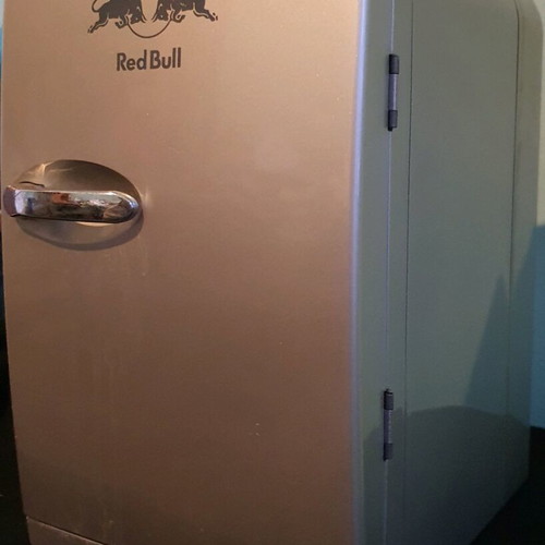 Red Bull mini fridge used, fits 8 cans