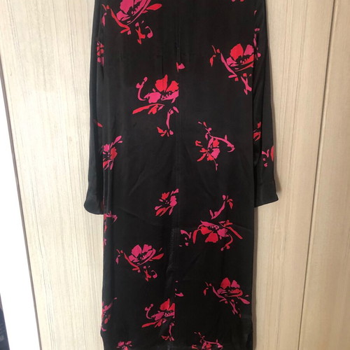 Ganni bow-tie viscose dress size 38 like new, black