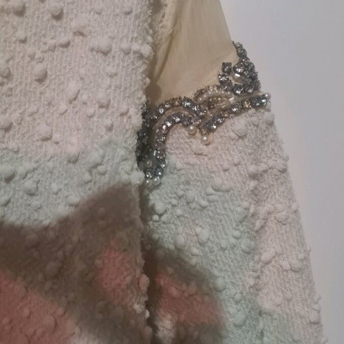 Zara wool blouse with rhinestones new, beige, size S/M